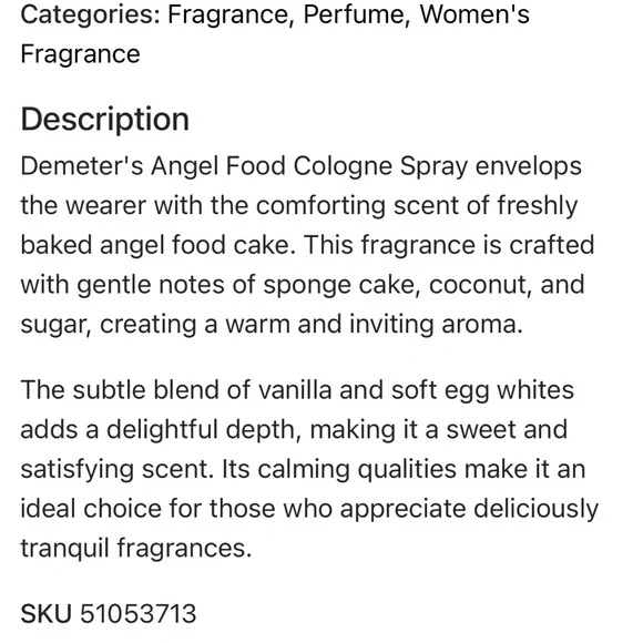 Demeter Angel Food Body No Alcohol - Picture 2 of 2